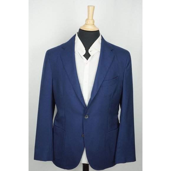E. Formicola Napoli Cucita a Mano Royal Blue 100% Cashmere Sport Coat Sz 42 - Picture 3 of 8